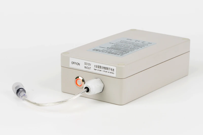 10 مجموعة/وحدة DC-1212A مقاوم للماء 12 فولت 12000 مللي أمبير بطارية سوبر قوية قابلة للشحن بطاريات ليثيوم بوليمر حزمة لكاميرا CCTV