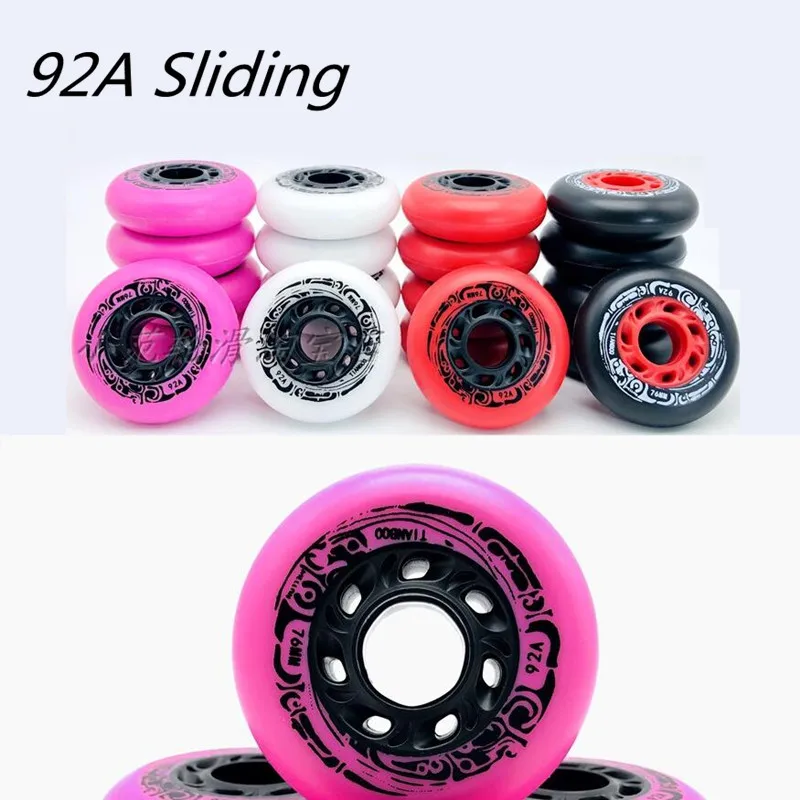 

92A T&B Inline Skates Wheel with Excellent Sliding Distance 72 76 80 Roller Skating Tyre for SEBA High HV HL Shift Drift 8pcs