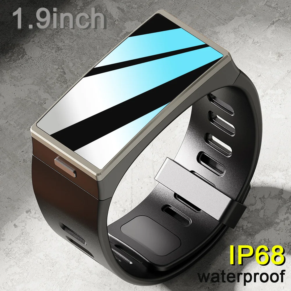 D-M12 IP68 impermeabile Smart Watch uomo donna 1.9 pollici 170*320 schermo SmartWatch Sport frequenza cardiaca fascia per la pressione sanguigna Android IOS