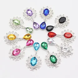 HOT Shining Brooch 10Pcs/Set 45*25mm Crystal Accessories Fashion Gorgeous Wedding Invitation Holiday Creative Decoration