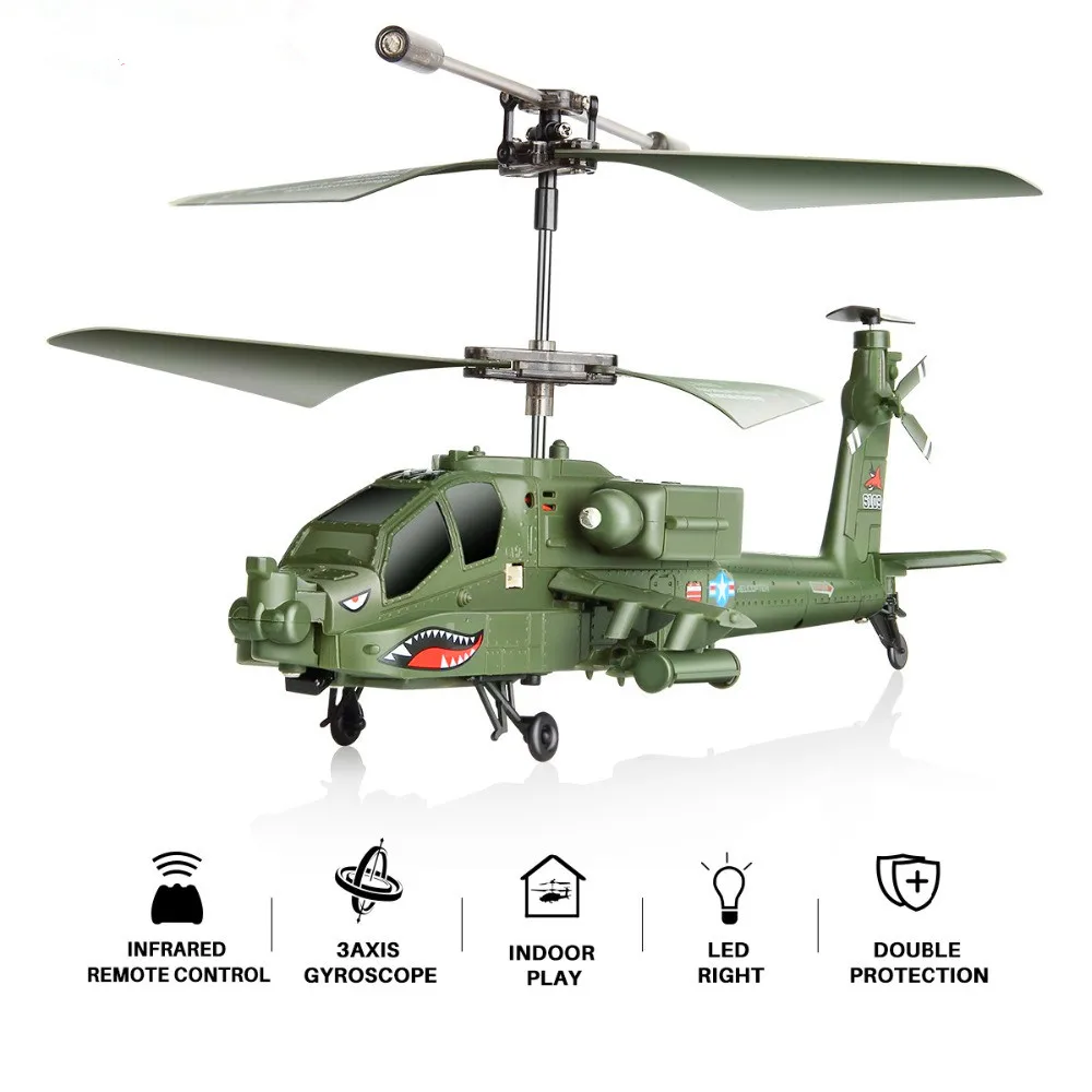 SYMA S109G 3.5CH bestia lega Gunship RC elicottero resistenza alla caduta per bambini stabile modello militare RTF Drone giocattolo regalo