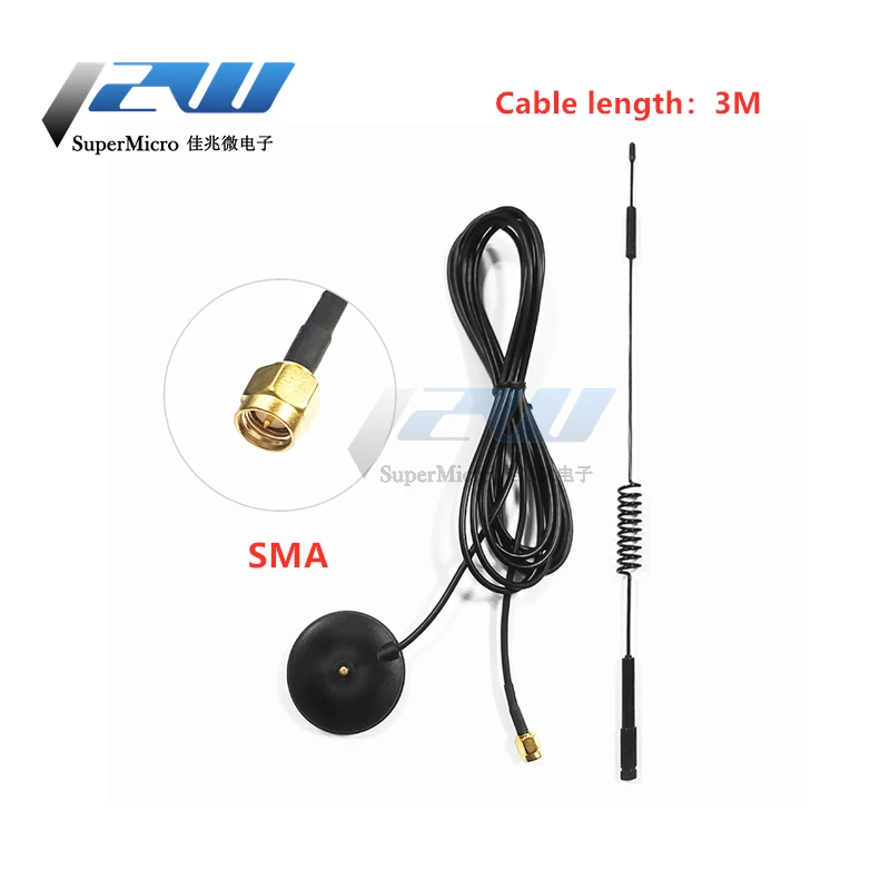 700-2700MHz 12dBi 2G 3G 4G LTE Magnetic Antenna TS9 CRC9 SMA Male Connector GSM External router antenna RG174 3M 5M