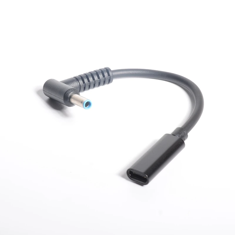 USB tipo C hembra a 4,5x3,0mm macho, convertidor de enchufe CC, Cable de carga para portátil, para Hp ProBook 430 G3 450 G3 455 G3 470 G3 440