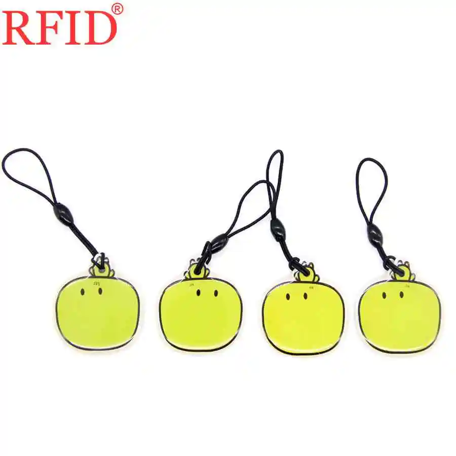 UID S50 1K Changeable 13.56Mhz Rewritable NFC RFID Card Tags Badge Cartoon Waterproof  Keyfobs Key Token For Access Control 1pcs