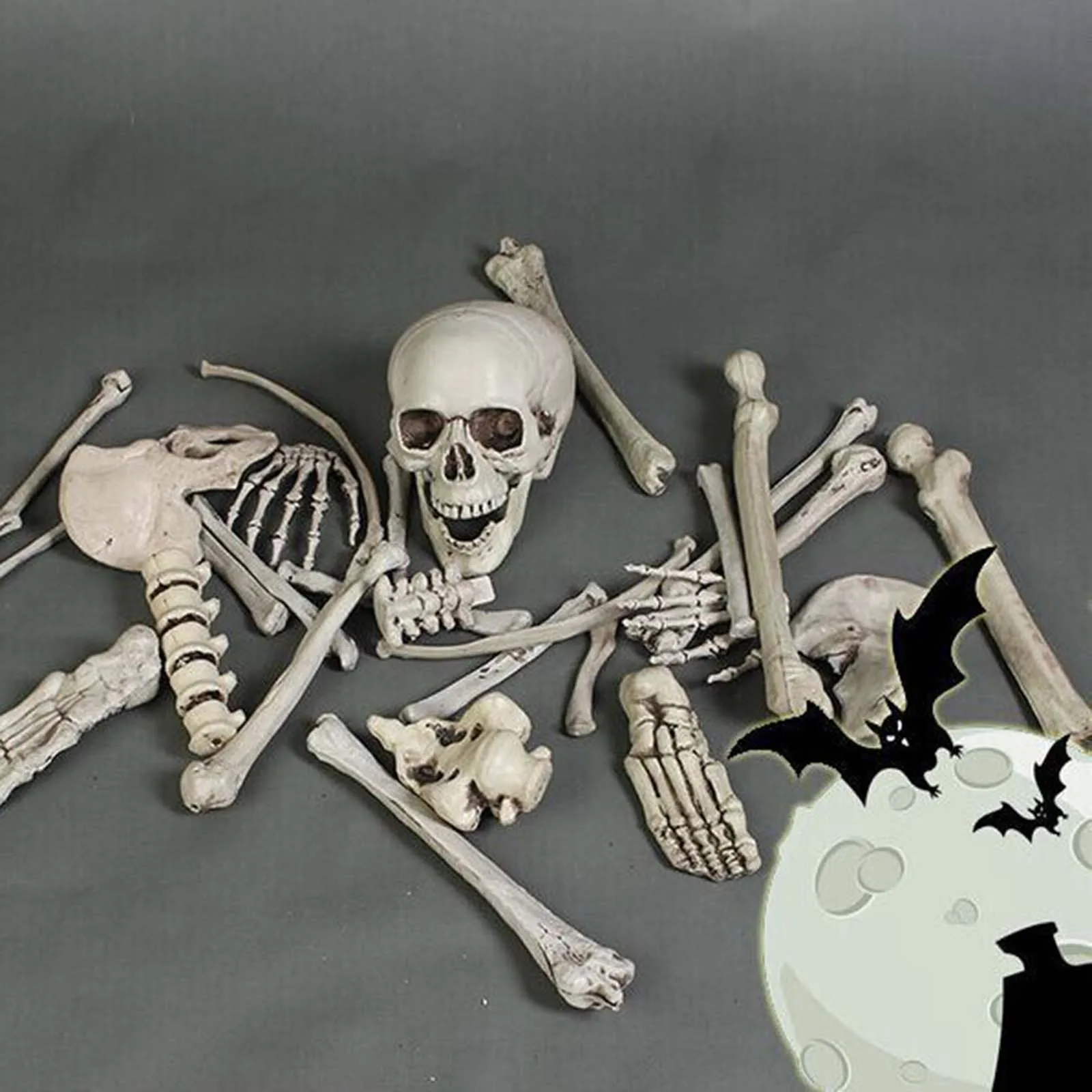 28pcs Bones Set Halloween Ornament Artificial Scattered Bones Decorative Artware Decor DIY