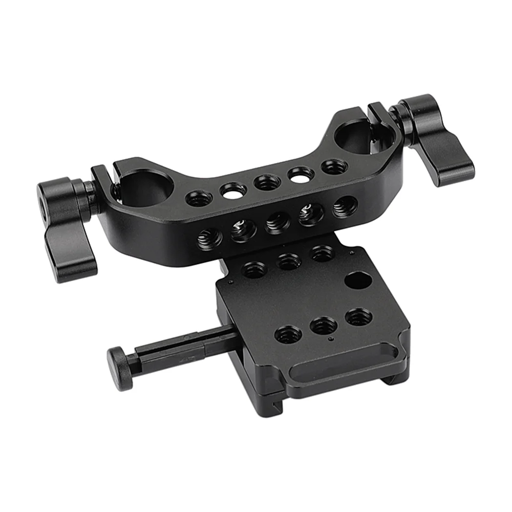 CAMVATE Universal V-Lock Female Quick Release Adapter With Standard 15mm Railblock Rod Holder For DSLR Camera Battery Mounting