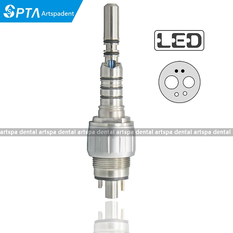 Dental Quick Connector KV Coupler Dental 6 Hole Optical Quick Coupling For Turbine Handpiece Dentistry Accessories