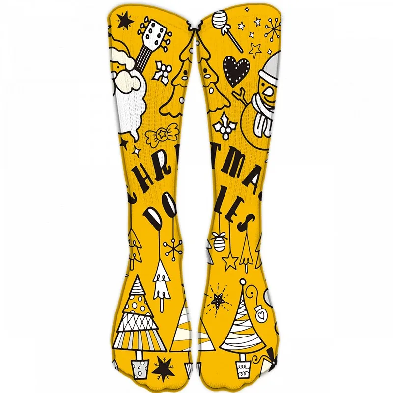 New Mens Sock Brand Funny Cartoon Doodle Pattern Hip Hop Cool Socks For Women Happy Harajuku Skate Long Socks Colorful