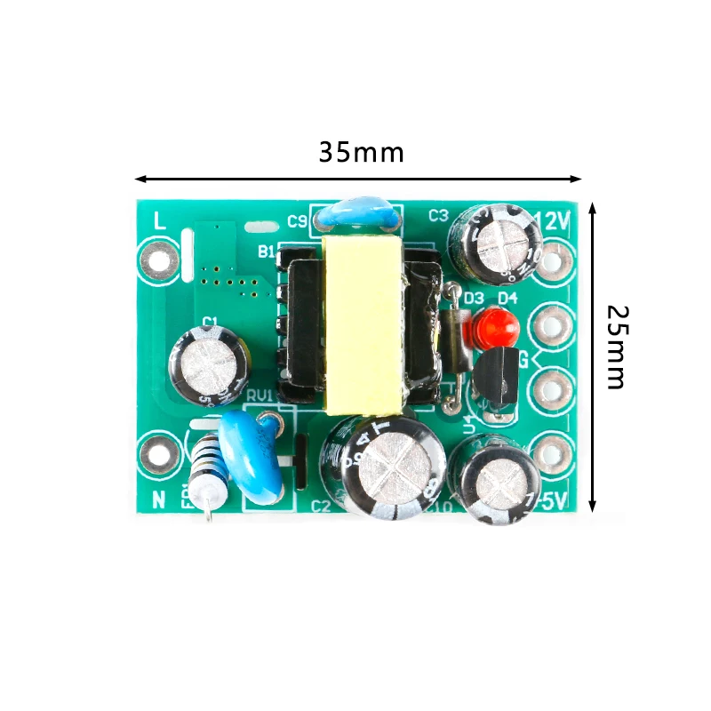 XH-M299 AC-DC Isolated Switching Power Supply Module PCB Board Dual Output AC 110V-220V to DC 5V 12V 0.5A+5V