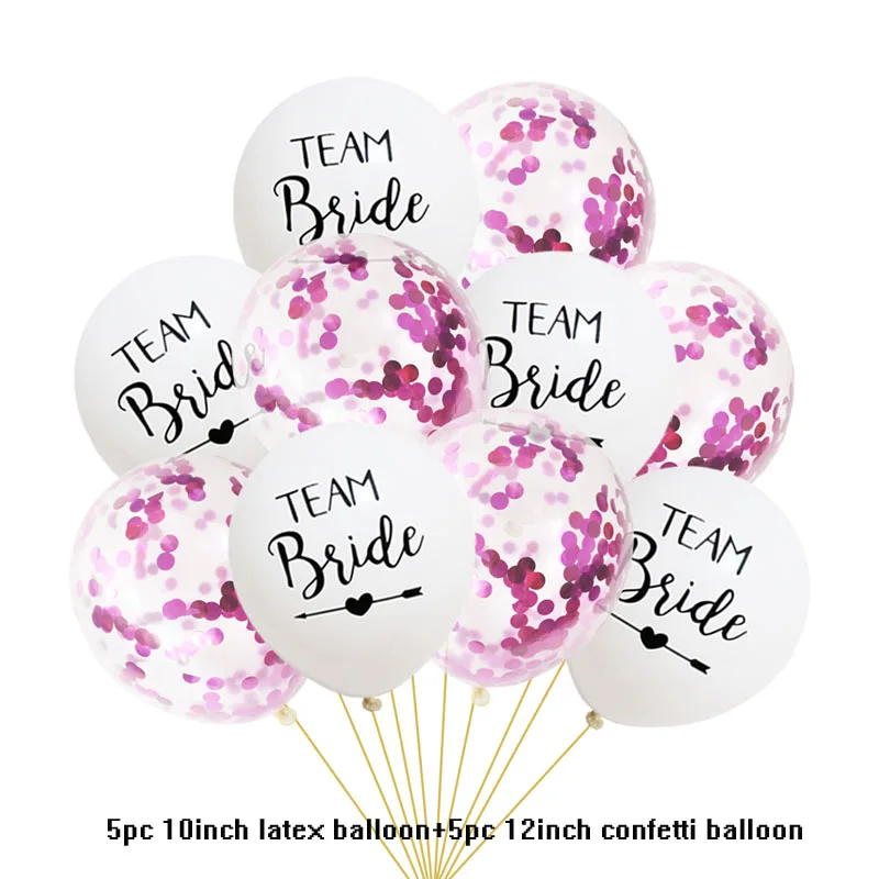 

10pcs To Be Bride Latex Balloon Wedding Party Confetti Baloon Set Hen Night Bachelorette Party Decoration Team Bridal Decoration