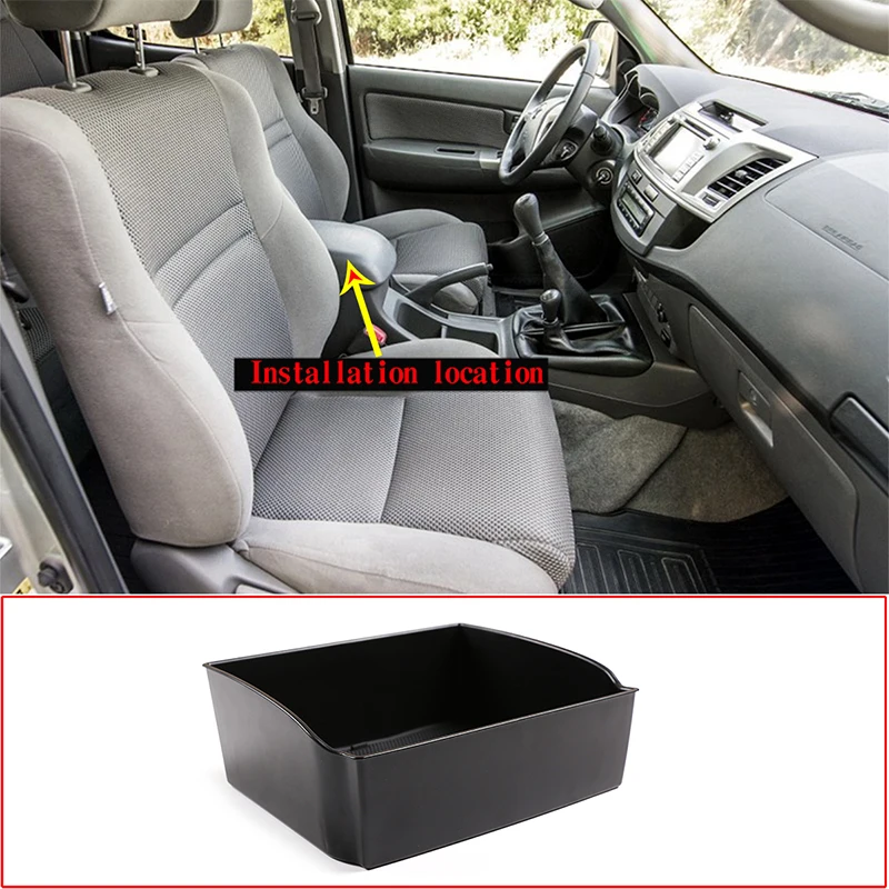 

For 2015-2021 Toyota Hilux ABS car central armrest box storage box tray car interior decoration accessories