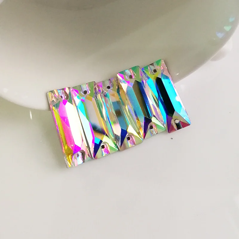 YANRUO K9 Strasssteine AB zum Aufnähen, Applikationen, Strass-Kristalle, Flache Rückseite, Nähsteine zur Dekoration von Kleidern – Detail 31