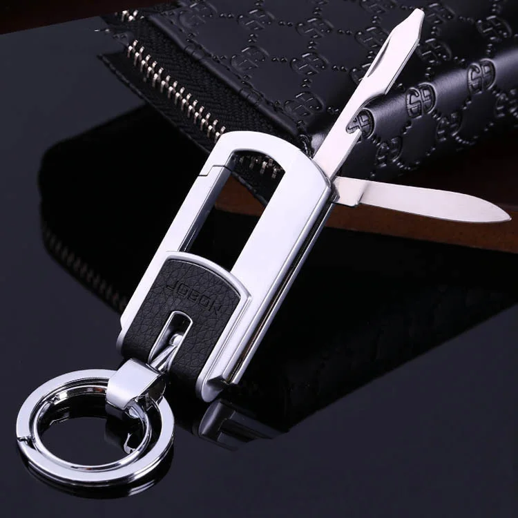 Jobon Men Women Key Chain Knife Multifunction Folding Clipper Tool Key Rings Holder High Quality Car Keychains Fathers Day Gift