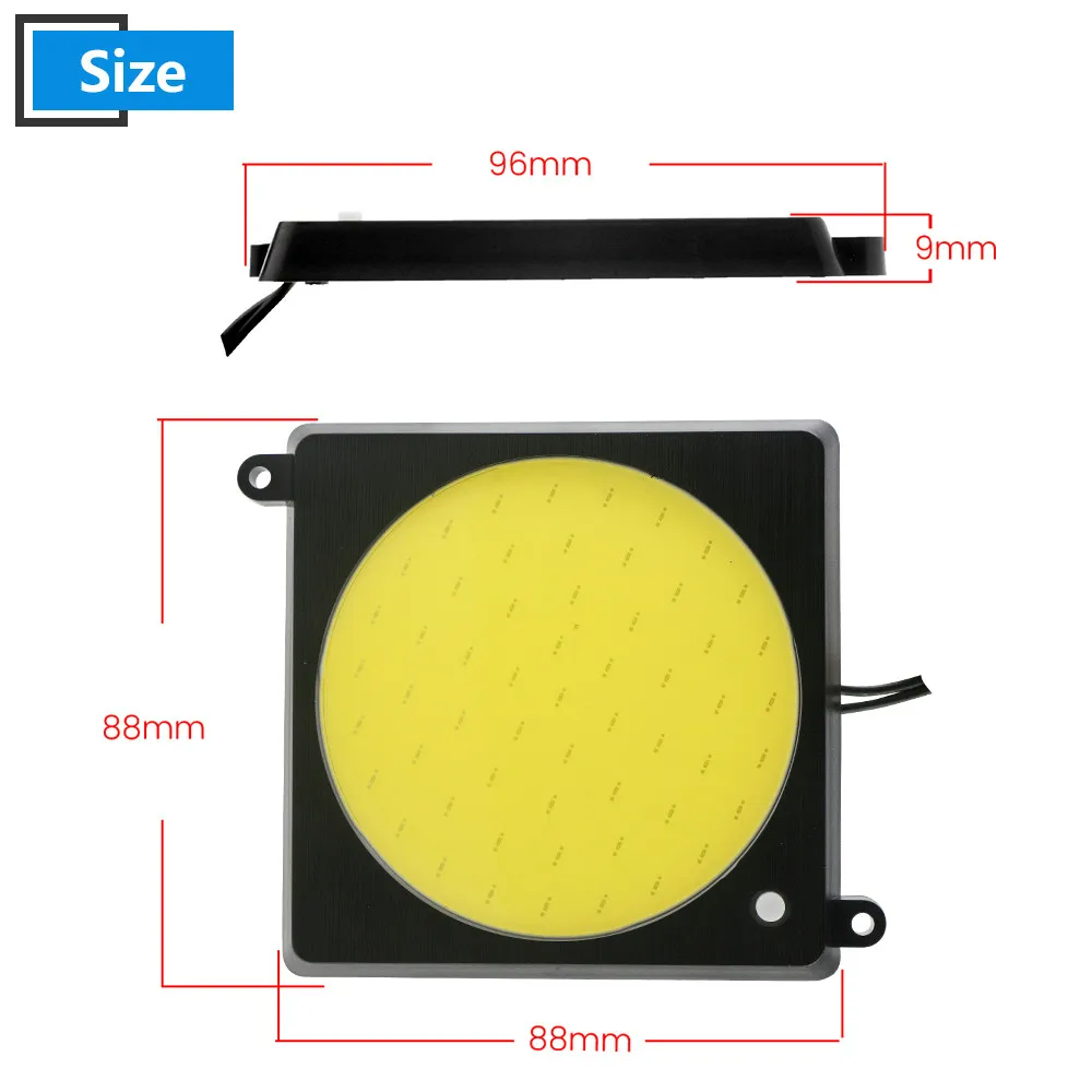 

10PCS DC 24V to 80V Super bright COB 56 SMD Light Panel Board White Car Truck Steamer Auto Interior Dome Reading Map Lamp 1100LM