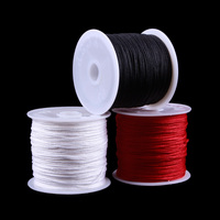 1 Roll 45M Colorful Nylon Cord Thread Chinese Knot Macrame Bracelet Braided Cord 0.8MM