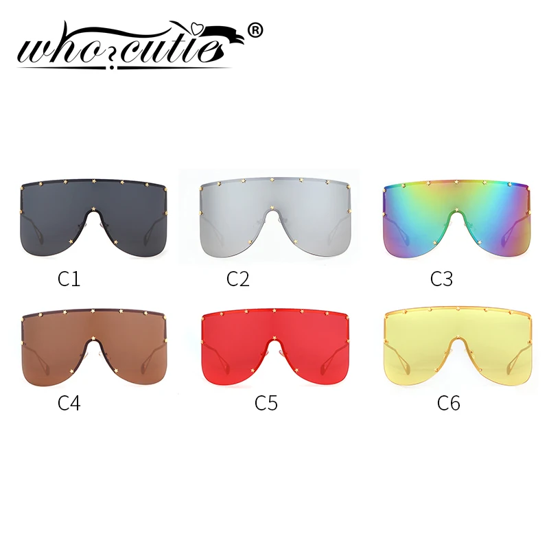 Women Oversized Goggles Sunglasses 2025 Brand Designer Female Mirror Coating Visor Mask Sun Glasses One Piece Shield Shades S008