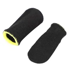 Mangas De Dedo De Fibra De Carbono Para Jogos PUBG Mobile, Mangas De Dedo De 18 Pinos, Mangas De Dedo De Tela De Imprensa, Preto E Amarelo, 16 Pcs