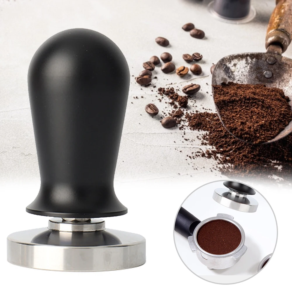 

51/53/58MM Adjustable Coffee Tamper Constant Pressure Espresso Distributor Stainless Steel Force Powder Hammer Press