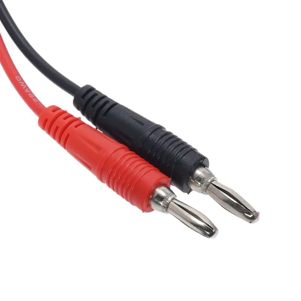2pcs Copper 4mm Banana Plug to Shrouded Alligator 15A Banana Plug to Alligator Clip Cable Leads 1M For Testing Probe