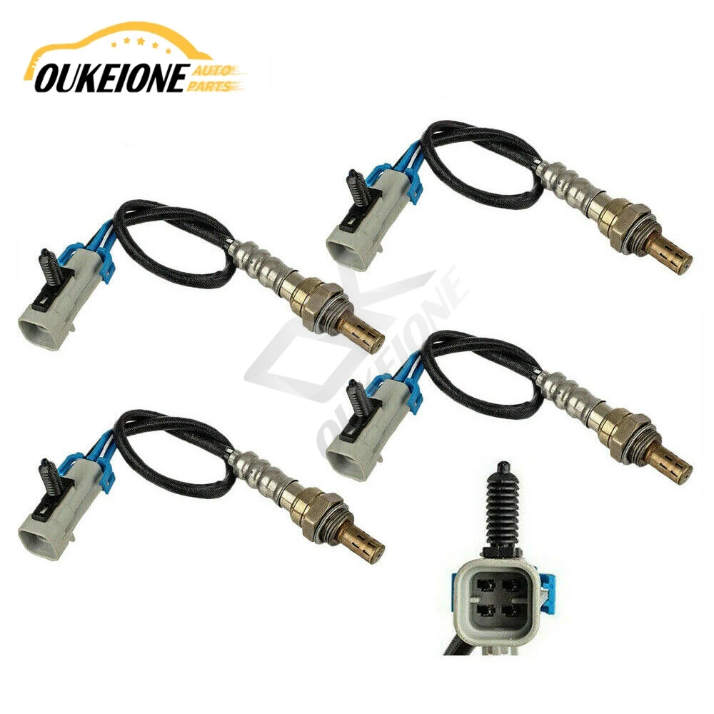 

234-4668 4pcs O2 Oxygen Sensor 4 Wires Lambda Upstream Downstream for 2003 2004 2005 GMC Yukon XL 5.3L Front Rear Auto Parts