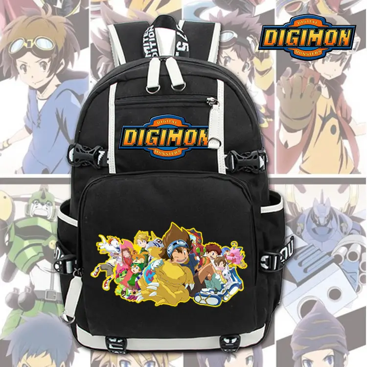 Ransel Unisex Baru Anime Digimon Ransel Ransel Hitam Tas Otaku Sekolah
