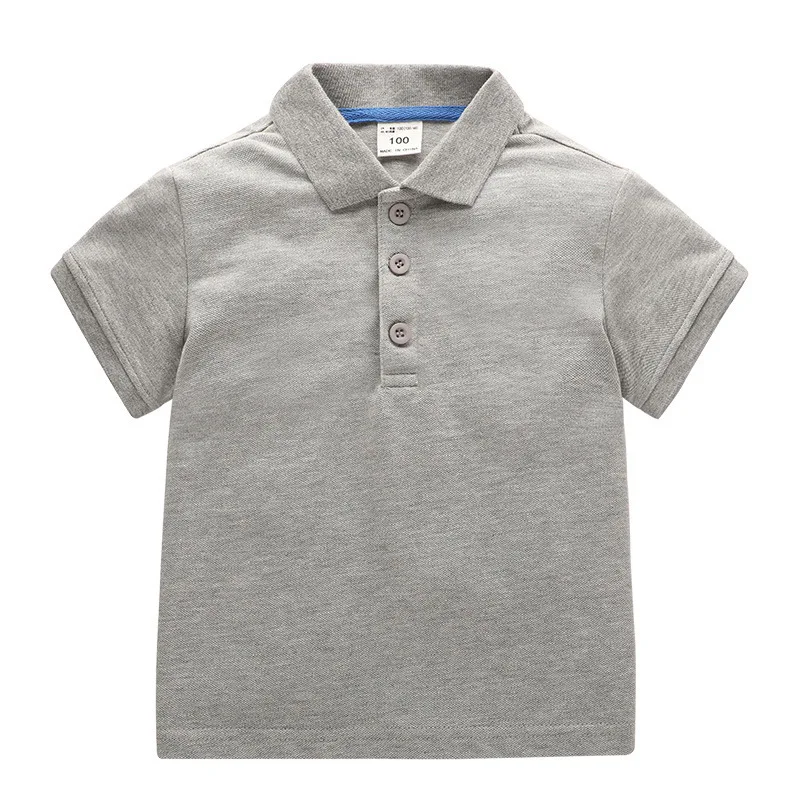 色とりどりの夏のポロシャツ,男の子用の綿の服,半袖のtシャツ,男の子用の青と白の服