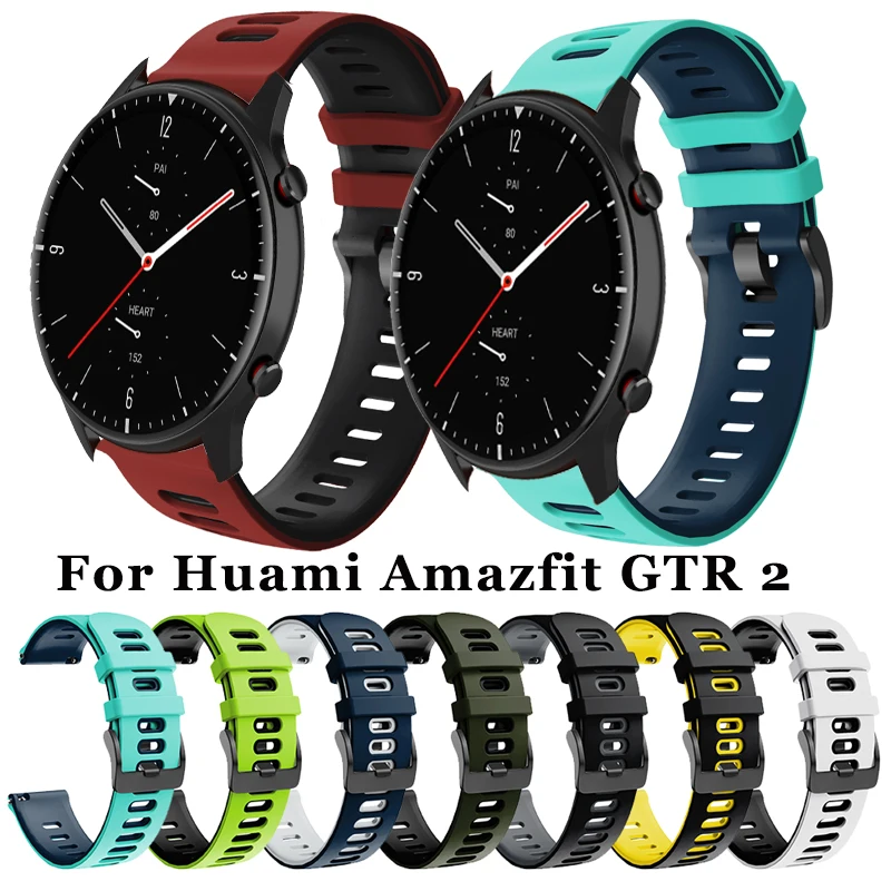 For Huami Amazfit GTR 2 47MM Strap GTR2 Sport Silicone 22 mm Watch Band Replacement For Amazfit Stratos 3 2 Pace ремешок