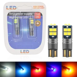 2PCS CANBUS 12-24V W5W T10 LED 3030 LED 10SMD Car Interior Reading Light Marker Lamp 168 194 LED Auto Wedge Parking Dome Bulbs