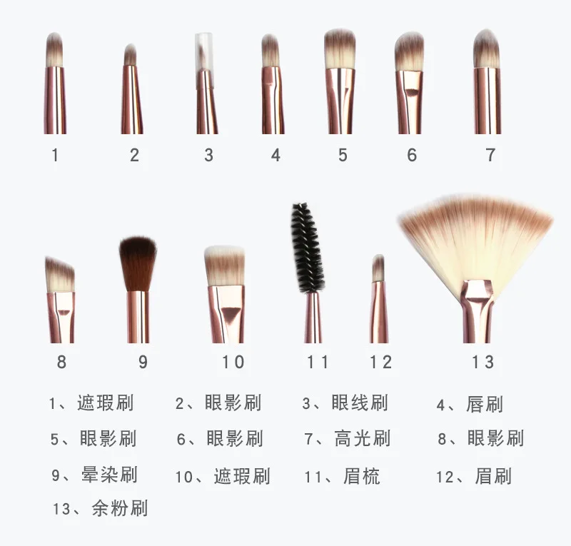 MAANGE New 12 Sets of Makeup Brush Eye Eyeshadow and Eyebrow Cosmetic Tools Gift for Women Hot Selling