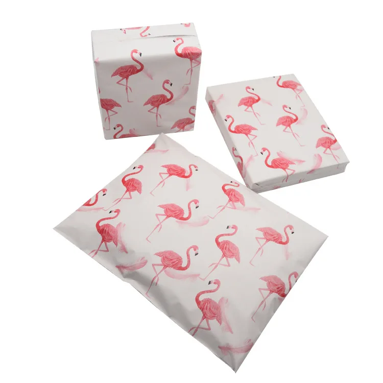 New Thicken Courier Bag Flamingo Clothing Bags Cartoon Anime Poly Mailers Self Seal Plastic Mailing Envelope Bag 10*14.5Inch