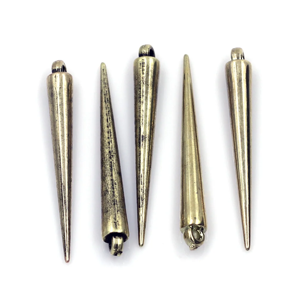 30Pcs pendenti Spike Tear Rivet Punk Studs Spikes Earring Cone gioielli in acrilico risultati fai da te Charms 53mm