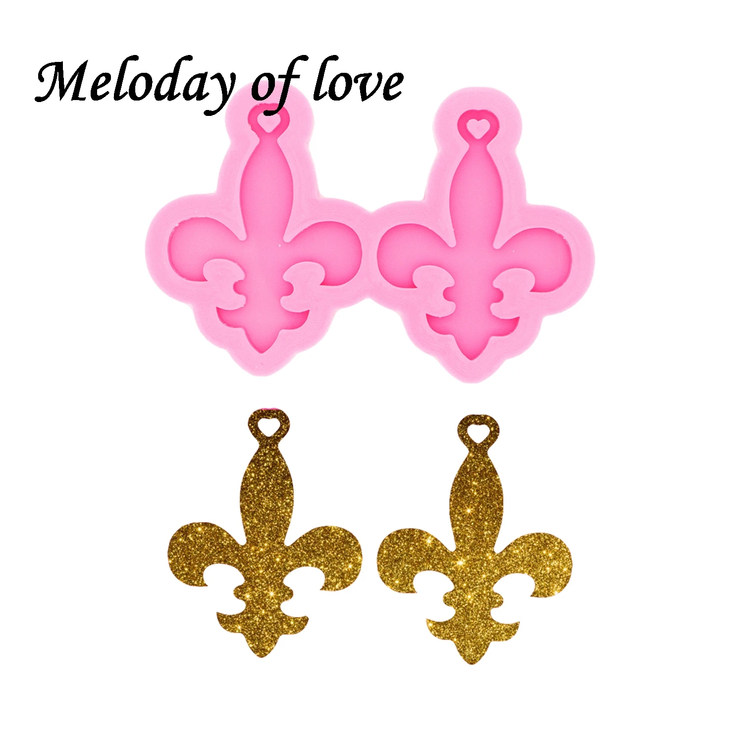 Shiny Glossy Tear Drop Hoop Silicone Mold Diy Mouse Cartoon Shape Earring Pendant for Girl Epoxy Resin Moulds Jewelry DY0307