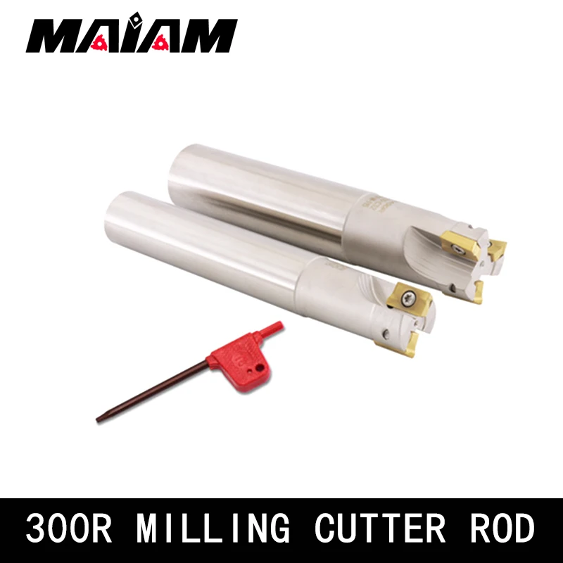 300R milling cutter tool holder c20 c24 c25 120 150 200 250 rod Right angle 90 degree milling cutter arbor for APM1135 inserts