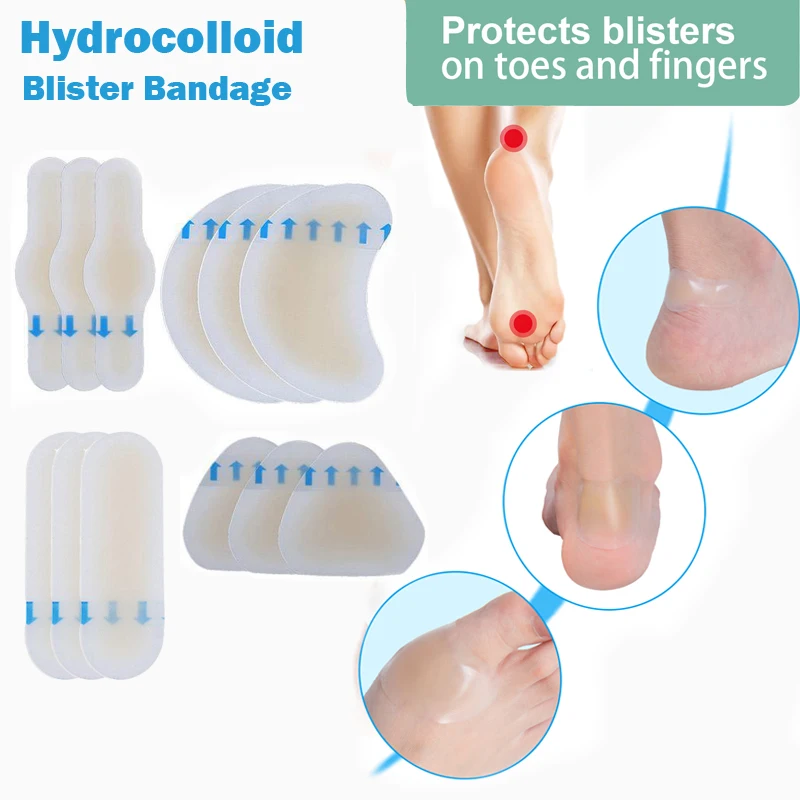 Foot Care Adhesive Hydrocolloid Blister Bandage Pain Relief Plaster Foot Patch Heel Protector Hiking Outdorr Tools