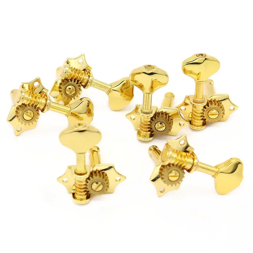 6 Left/Right Vintage Guitar Machine Heads Tuners Open Style Guitar Tuning Pegs for ST LP SQ Guitar Silver/Gold(Type 1)