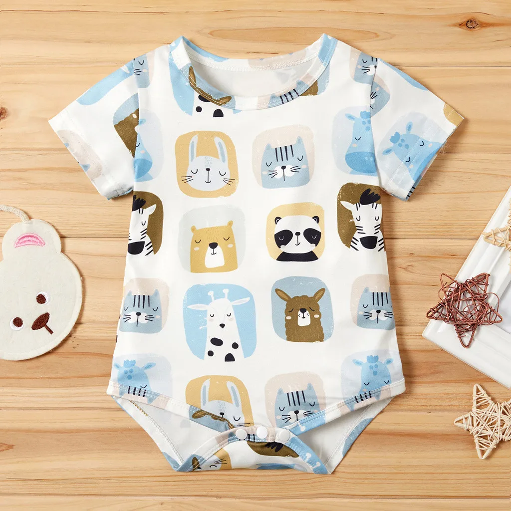 New summer Baby Bodysuits 100% Cotton Infant Body Short Sleeve Clothing Similar Jumpsuit Cartoon Printed Baby Boy Girl Bodysuits