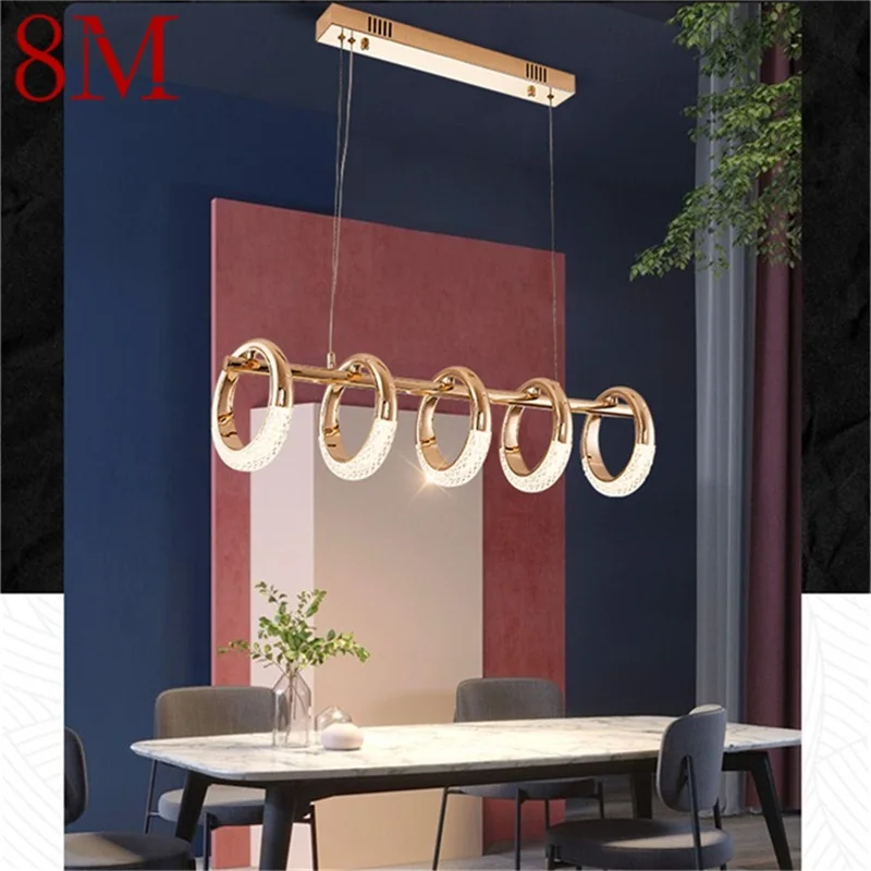 

8M Nordic Chandelier Lamp Fixtures Modern Pendant Lights Five Rings LED Home for Home Decoration