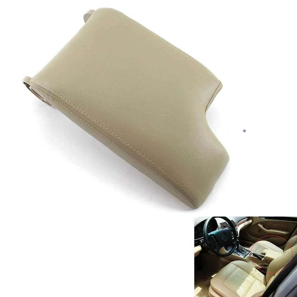 Complete Center Armrest Cover Console Lid Beige for BMW E46 98-06 Fiber PU Leather 3 Series M3 Convertible Coupe 330i 325i 318i