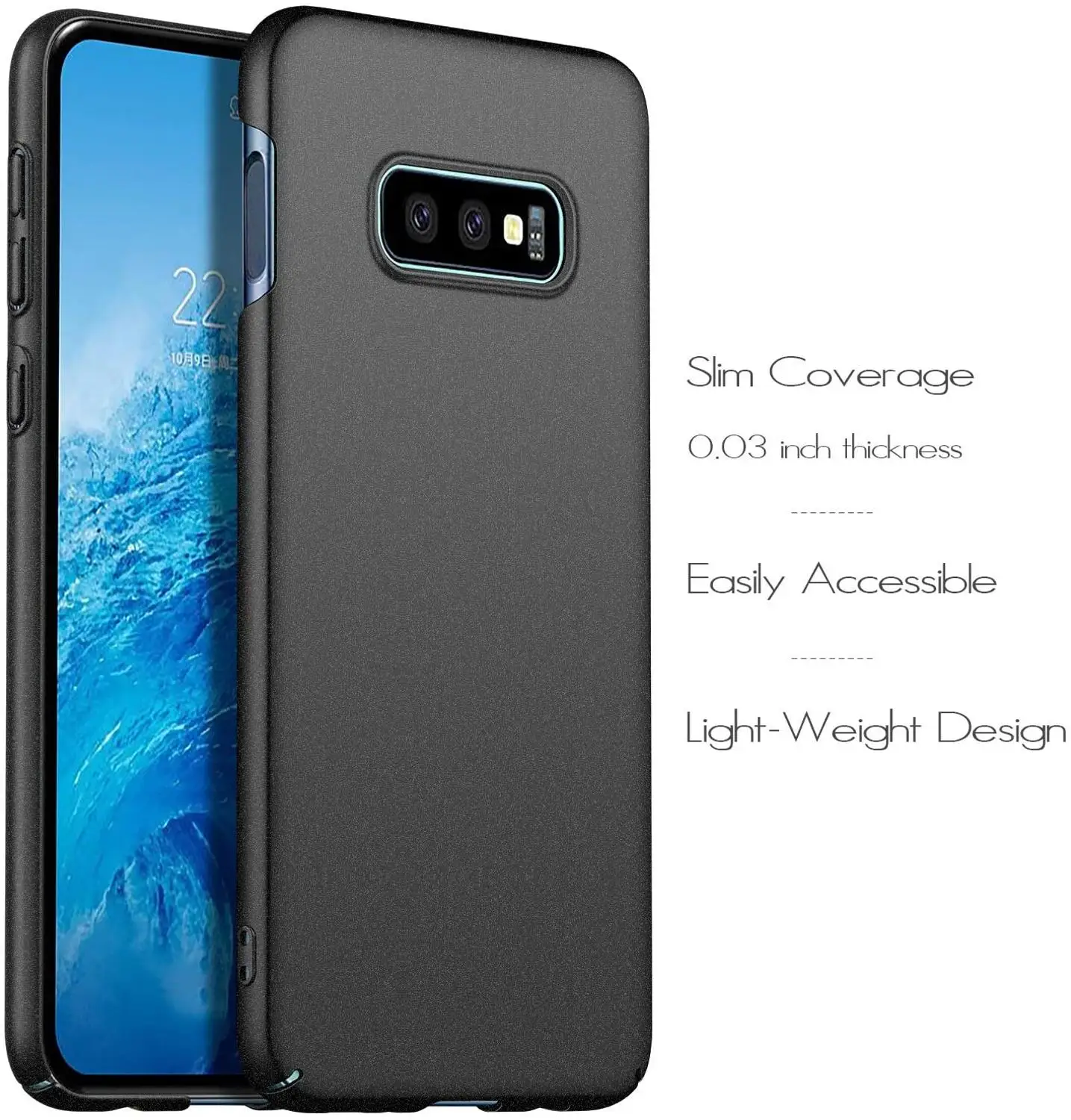 For Samsung Galaxy A50 A70 A80 A20 Top Quality Ultra Thin Hard Cover Case For Galaxy S10e Luxury Slim Matte Plain Black PC Cases