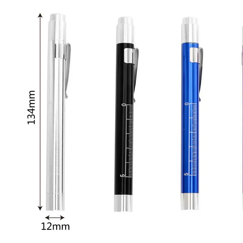 Portable LED Flashlight Work Pen Lights With Pupil Gauge Measurements Camping Tools Medical First Aid Pen Light Torch Lamp