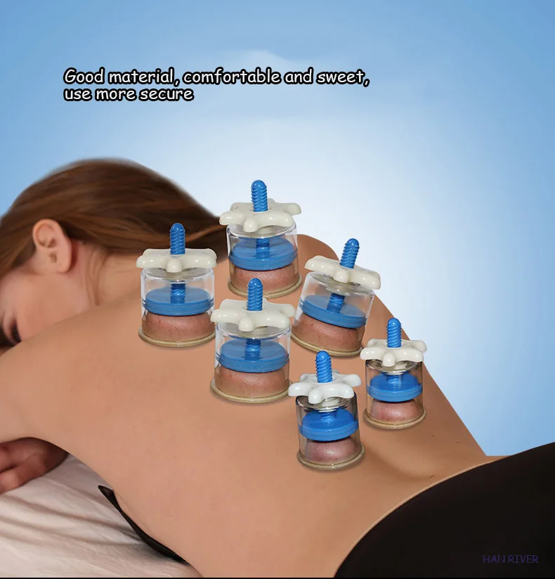 Household cupping apparatus 6 thickening cupping jar of hand twist type magnetic therapy rotary pump tanks tanks