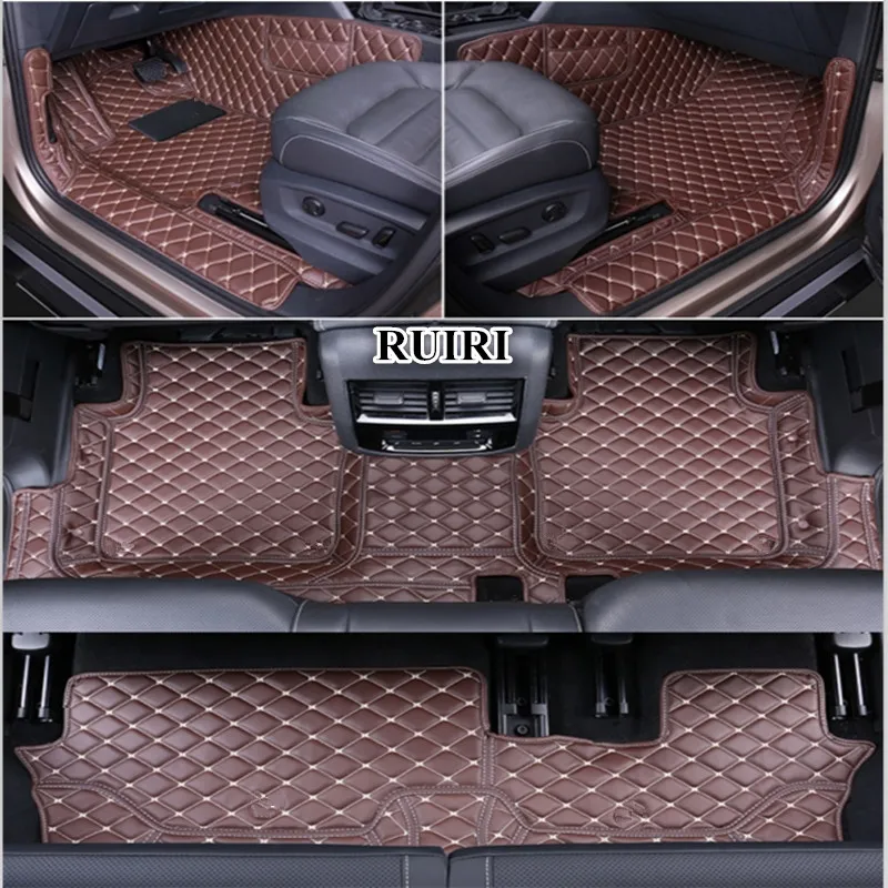 

High quality mats! Custom special car floor mats for Volkswagen Atlas 7 seats 2019 durable waterproof car carpets for Atlas 2020