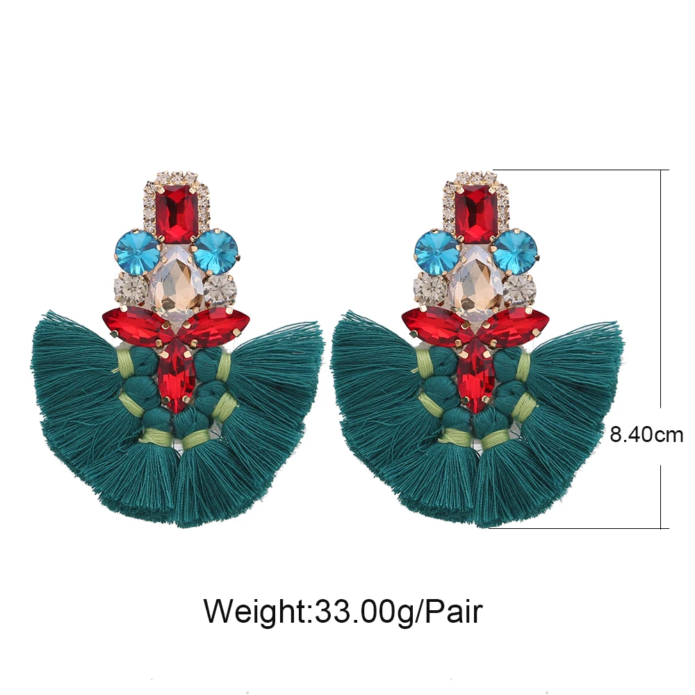 Aretes Boho Statement Bohemian Big Fringed Tassel Drop Earrings For Women Handmade Ethnic Shell Beads Dangle Earrings Brincos
