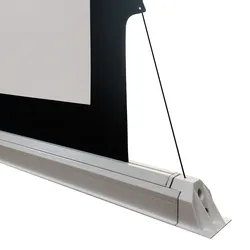 MIVISION 16:9 HDTV Premium In-Ceiling Motorized Tab-Tensioned Projection Screen - 4K White Woven Acoustically Transparent