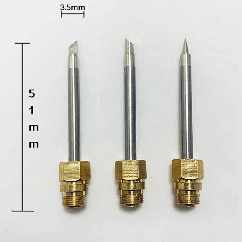 2 Pcs 510 Interface Soldering Iron Tip Mini USB Soldering Iron Tip Welding Rework Accessories, Horseshoe & Pointed