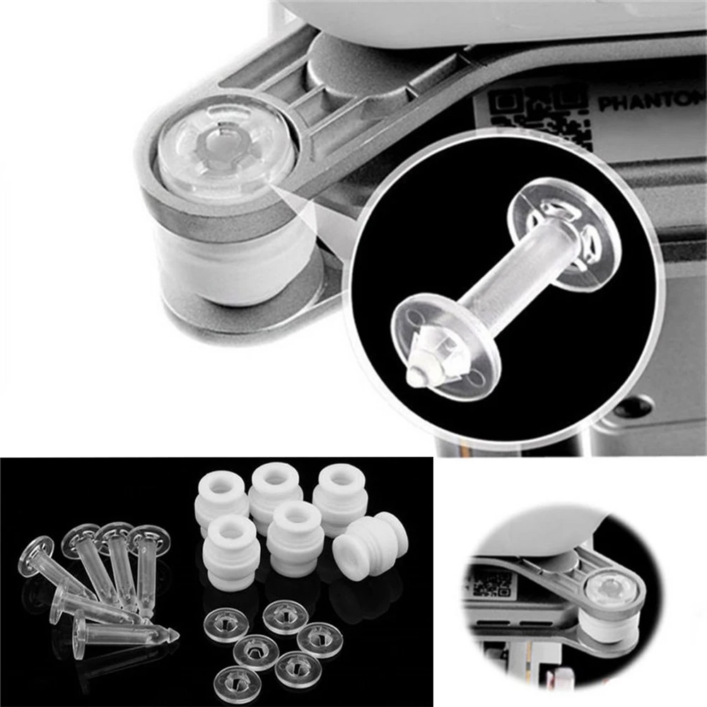 Bolas de goma antivibración para Dron, Kit de pasadores anticaída para DJI Phantom 3, FPV estándar avanzado