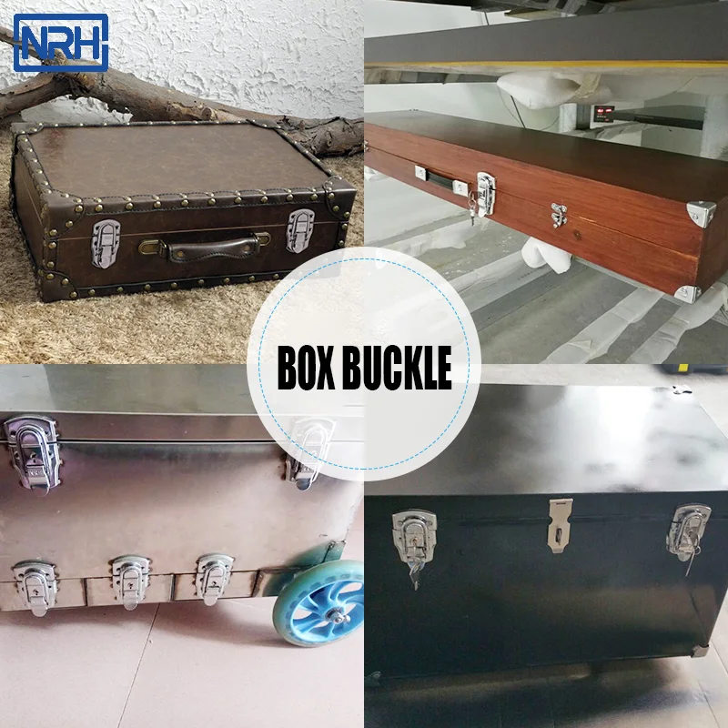 2Pcs Hardware Box Buckle Set for Tool Cabinet Lock Belt Fixed Aviation Box Accessories All Kinds of Hardware