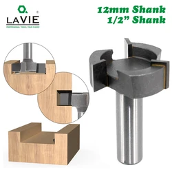 LAVIE-Straight Edge Router Bit, Slotting Fresa, Punho de Corte para Madeira, Carpintaria, T-Slot, Z3, 3 Dentes, 12mm, 1/2 Shank, 318Z3KC