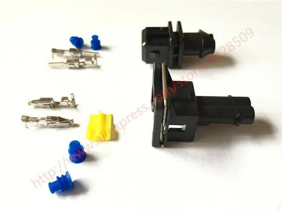 1 Set AMP Tyco 2 Pin Female And Male Auto Car Engine Connector Oil Automotive Plug