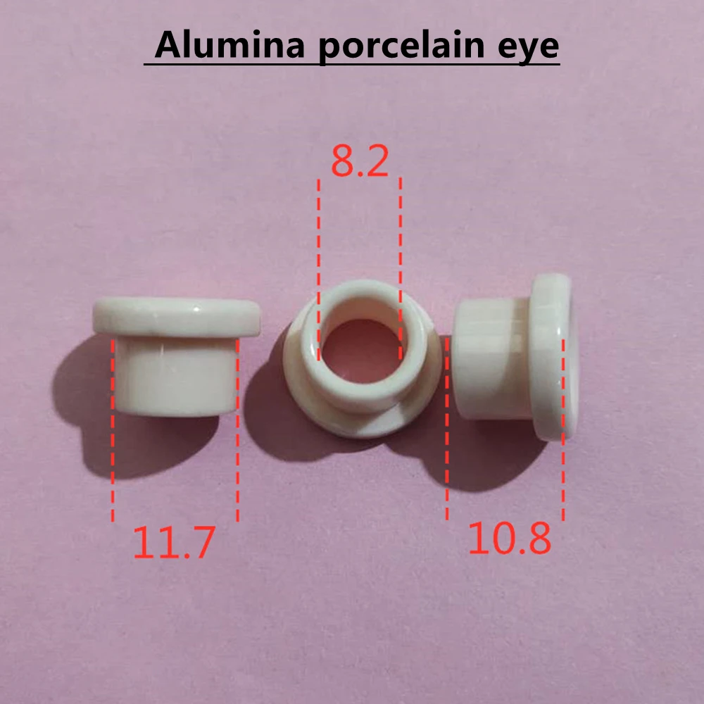 Pulido de ojos de porcelana de alúmina 20 piezas, pulido de ojos de porcelana 99, roscado suave resistente al desgaste